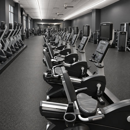 Life Fitness Integrity commercial recumbent bikes in CP3 cardio equipment package