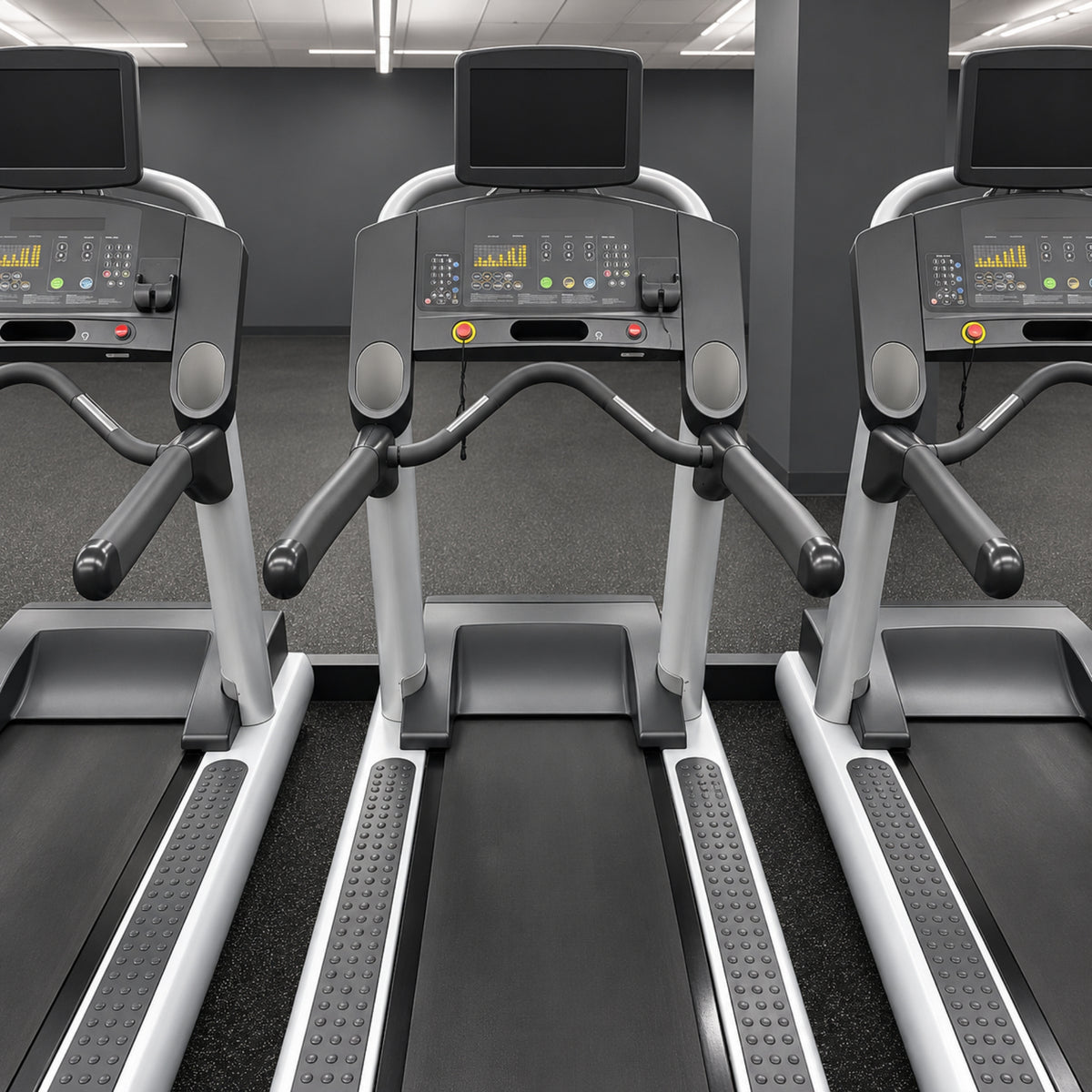 Life Fitness Integrity commercial treadmills with PVS displays in CP3 cardio package