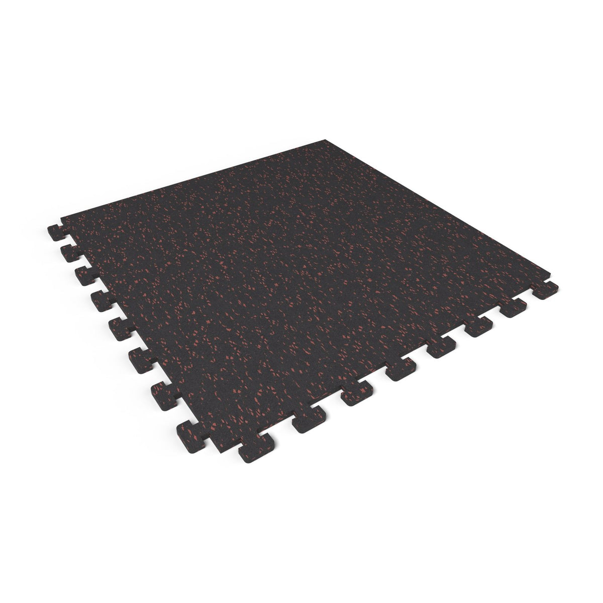 Firestorm Red REGUPOL aktivlok 3/8 inch (9 mm) interlocking rubber gym floor tile, 24 x 24 in., with puzzle edges