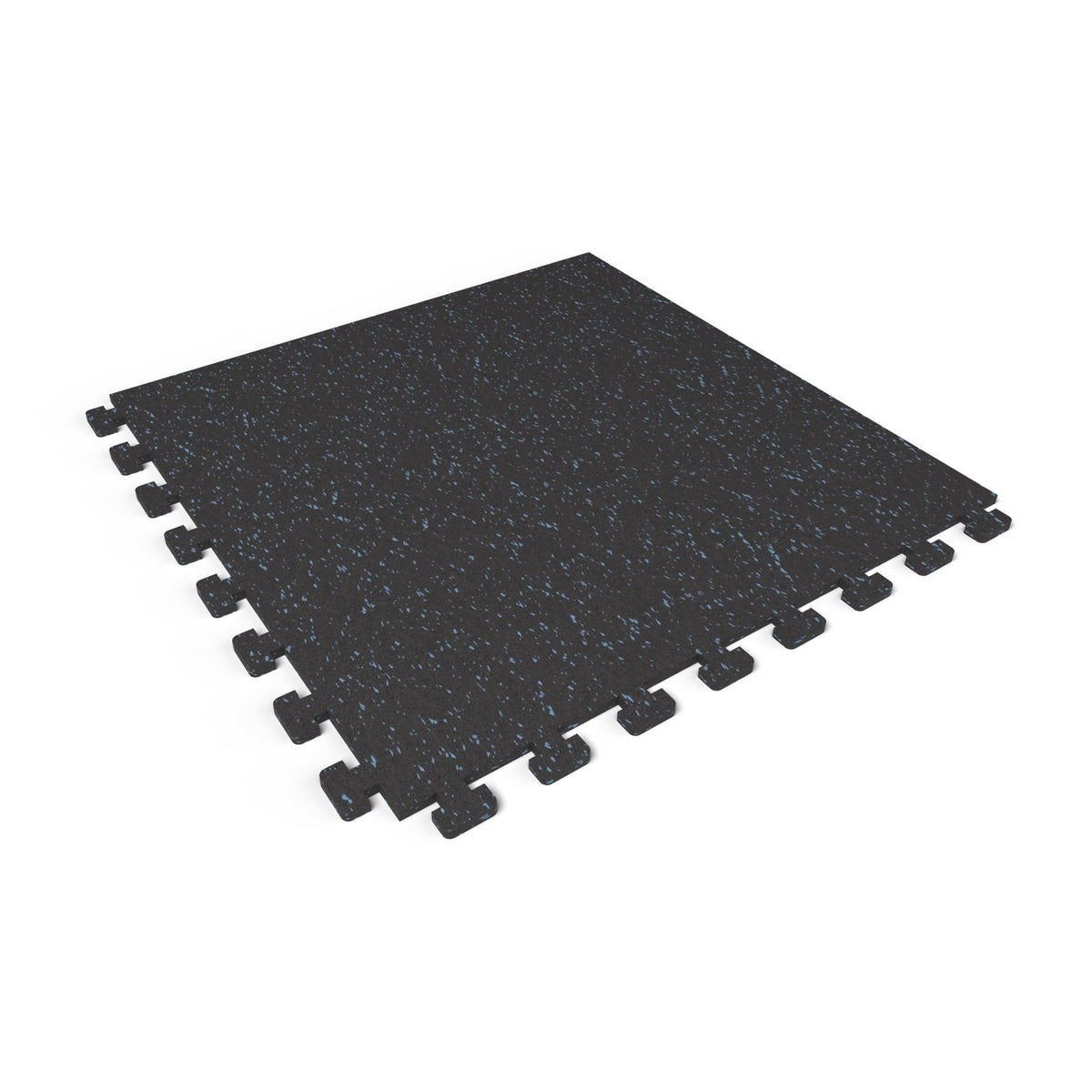 Jayz Blue REGUPOL aktivlok 3/8 inch (9 mm) interlocking rubber gym floor tile, 24 x 24 in., with puzzle edges