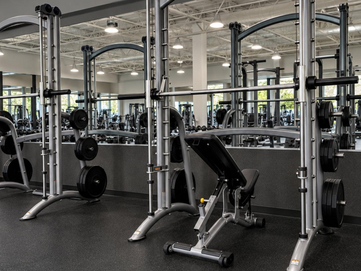 Commercial Smith machines included in the SCP2 pre-owned commercial gym equipment package