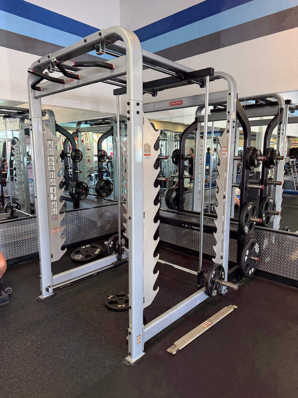 Star Trac MAX rack with plate storage – used commercial gym equipment package