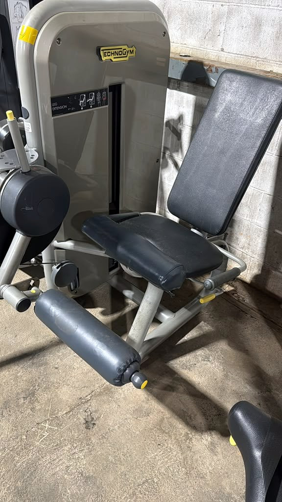 Used Technogym selectorized leg extension – 23-piece commercial strength package MWP1